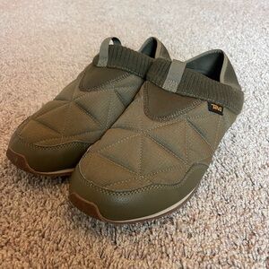 Teva Green Slip-On Loafers with Stretchy Upper